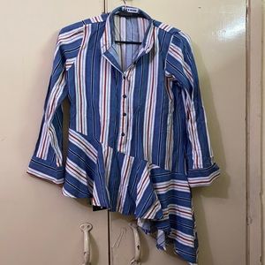 Asymmetrical Stripped top